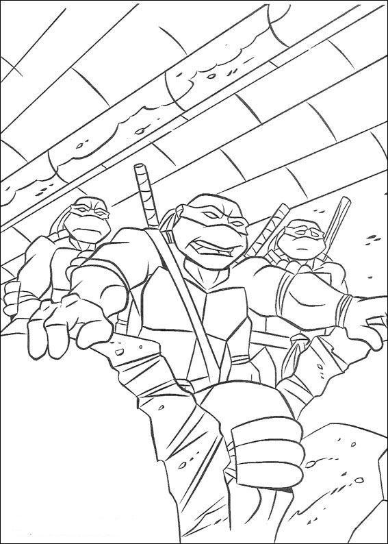 Print Ninja Turtles kleurplaat